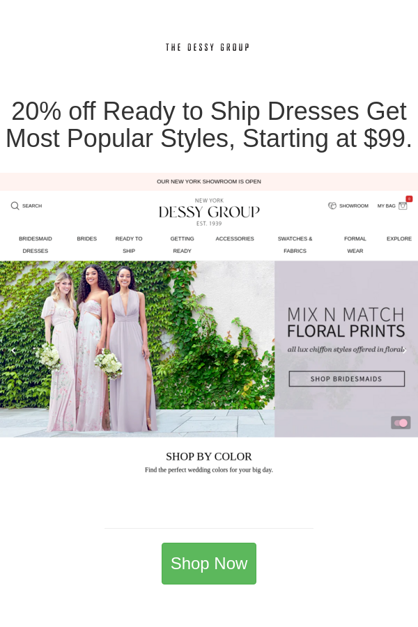 Dessy Group Coupon Codes 20 off Ready to Ship Dresses Get Most